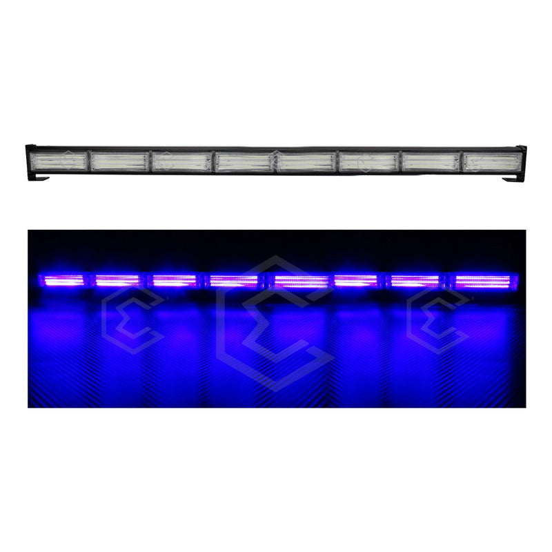 Barra Torreta Led Cob 8 Módulos Estrobo Código 16 Funciones