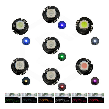 Kit 4 Focos Led T4.7 12 Mm Clúster Para Tablero Fija 12v