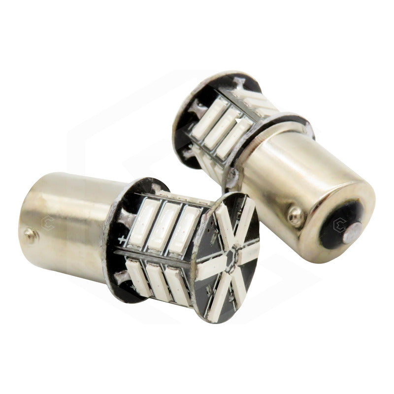 10 Focos 1156 21 Leds 1 Polo Con Estrobo Patas Parejas 12v