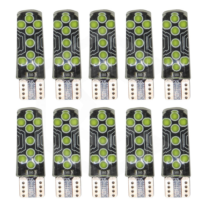 Kit De 10 Focos De Pellizco T10 18 Led Cob Gel Alta Potencia