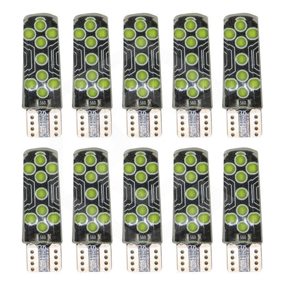 Kit De 10 Focos De Pellizco T10 18 Led Cob Gel Alta Potencia