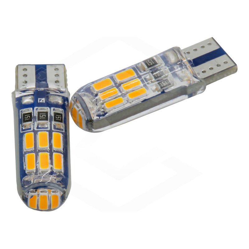 Par Focos De Pellizco T10 15 Leds Encapsulado