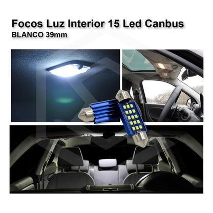 Par De Focos Luz Interior 18 Leds Canbus 31mm 36mm 39mm 41mm