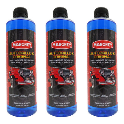 3 Autobrillo S 500ml Restaurador De Plásticos Brillo Margrey Azul