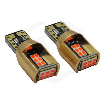 Kit De 10 Focos De Pellizco T10 18 Leds Canbus Aluminio 12v
