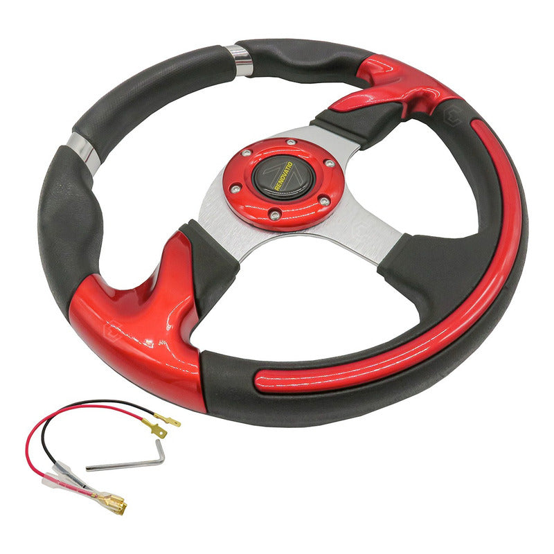 Volante Deportivo Universal De Metal Con Agarre En Cromo