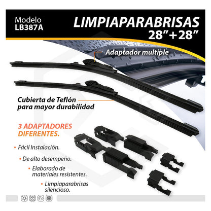 Pluma Limpiaparabrisa Tipo Banana Auto Camión Varias Medidas