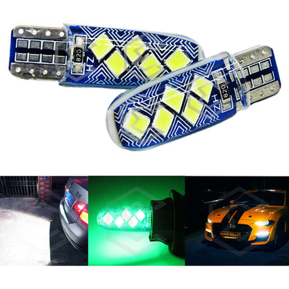 Par De Focos De Pellizco T10 10 Leds Smd Silicón Mosaico 12v