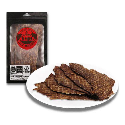 Carne Seca Laminada Artesanal De Res Sal Himalaya Snack 50g