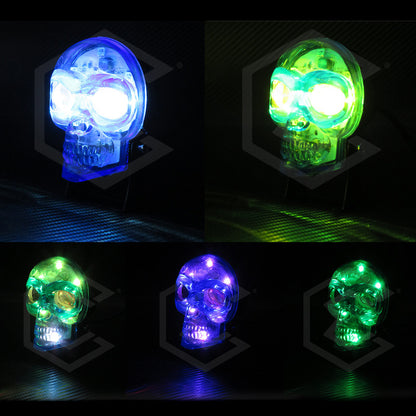 Par Faros 18 Leds 2 Lupas Rgb Calavera 12 Funciones 12-24v