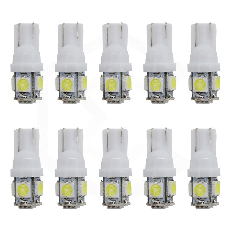 Kit 10 Focos Pellizco 5 Leds 5050 T10-158 Color A Eligir