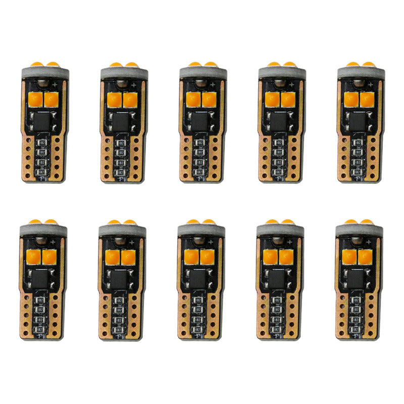 Kit 10 Focos Pellizco 6 Led Burbuja Canbus Super Potente 12v