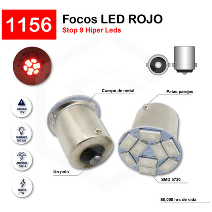 10 Focos 9 Leds 1157 1034 1156 1141 Direccional Reversa Stop