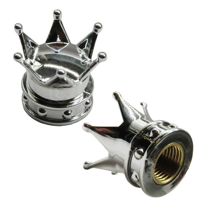 Kit 4 Tapon Cubre Pivote Válvula Metálico Corona Auto Moto