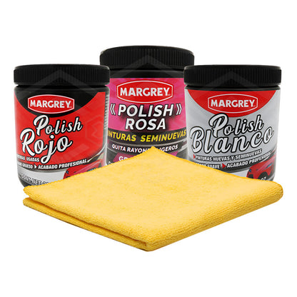 3 Polish 300gr Blanco Rojo Rosa Alto Brillo Grano A Elegir