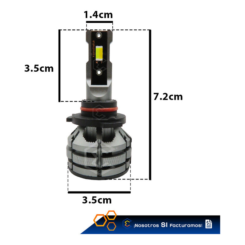 2 Focos Led 9006 Ventilador Alta Baja Tricolor 18000lm 12-24 9006