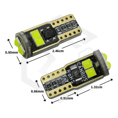 Kit 10 Focos Pellizco 6 Led Burbuja Canbus Super Potente 12v