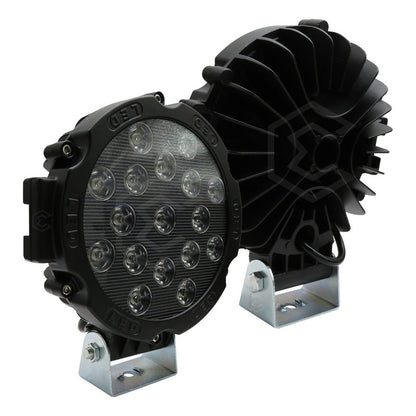 Faro Cree Redondo Universal 21 Led Blanco/ambar Fijo 7'' 24v