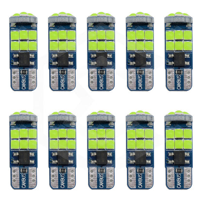 Kit De 10 Focos Pellizco T10 15 Leds Burbuja Doble Polaridad