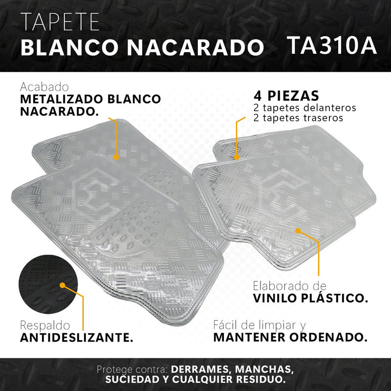 Tapete Metalizado Auto Juego De 4 Piezas Color A Elegir
