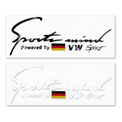 10 Calcomanía Sport Mind Vw Sticker Vinil Auto Moto 25x10cm