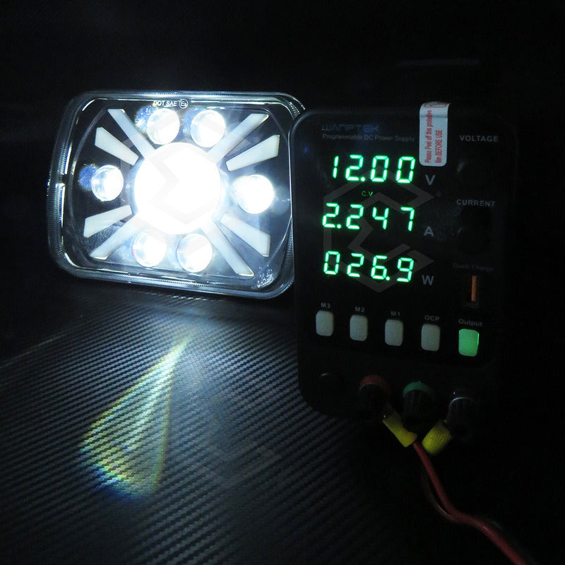 Par De Faros Unidad 5x7 Rectangular Bicolor Led Cree 12-24v