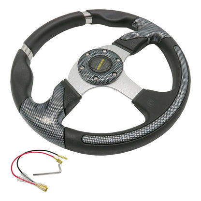 Volante Deportivo Universal De Metal Con Agarre En Cromo