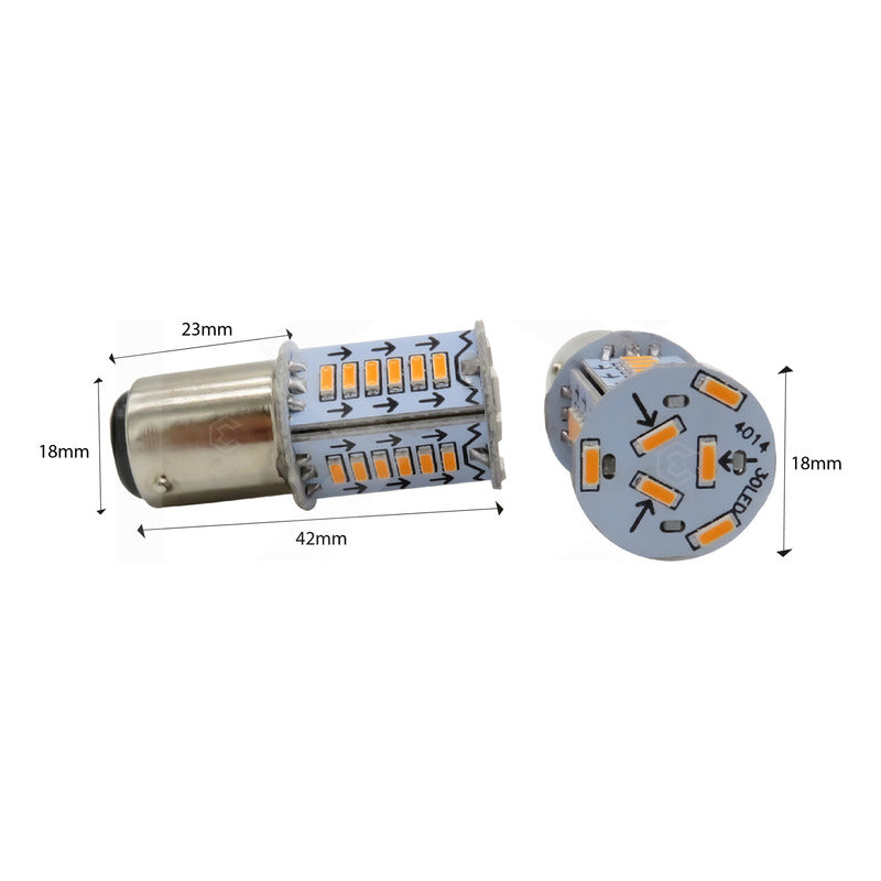 Par De Focos 1156 1157 30 Led Rotativo Estrobo Calaveras 12v