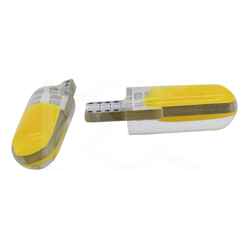 Par De Focos De Pellizco T10 12 Leds Cob Chip 80 Ma 12v