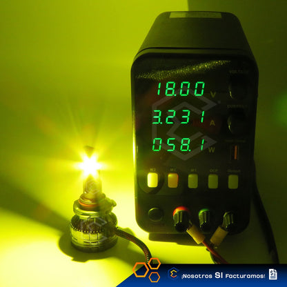 2 Focos 12led Csp Ambar 9006 M65s Ventilador Alta Baja 38.1w 9006 Ambar