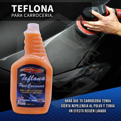 3 Teflona Para Carroceria Aumenta Brillo Protege Rayos Uv 1l Naranja