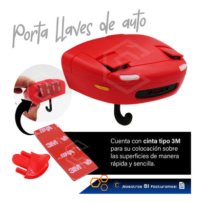 Porta Llaves Carro Interactivo Luz Led Organizador Soporte Rojo