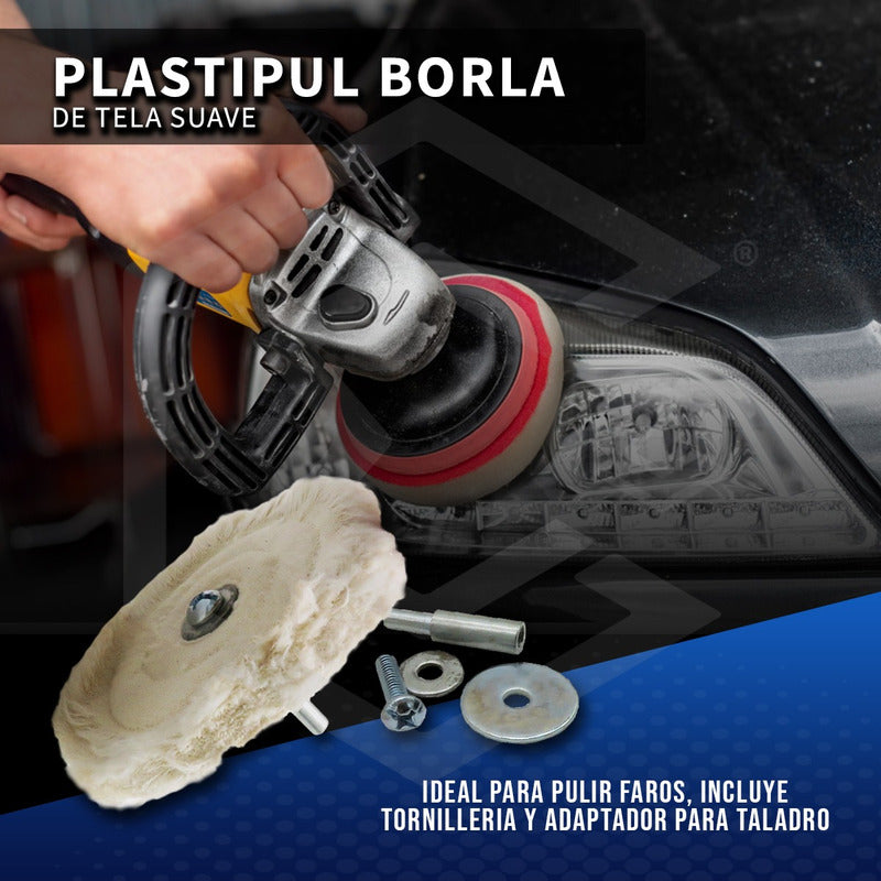 Borla Para Pulir De Tela Suave 3 1/2 Pulgadas Para Taladro