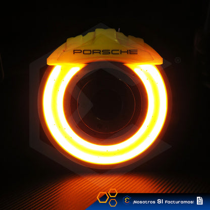 Lampara Led Disco Freno Porsche Caliper Decorativa 3d Petg