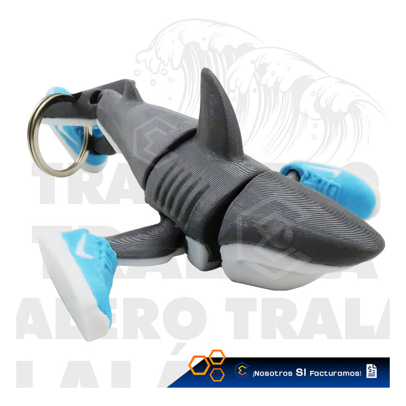 Tralalero Tralala Tiburón Con Tenis Articulado Impresión 3d