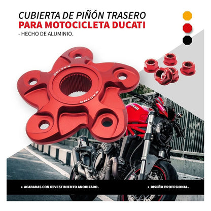 Cubierta De Piñon Trasero Con Tuercas Para Ducati 5 Birlos T