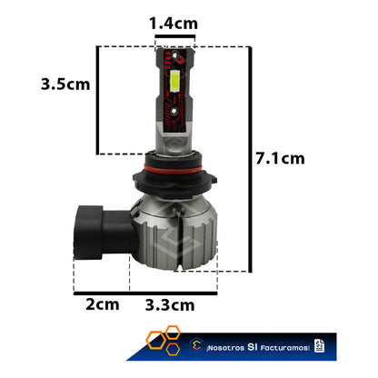 Kit Focos 12 Led 9006 Alta Baja Plug And Play 10000lm 12-24v 9006