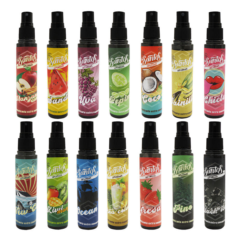 5 Aromatizante Botella Spray Liquido 60ml Auto Casa Ambiente