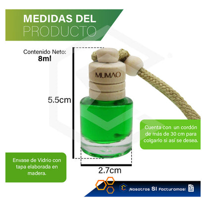 2 Aromatizante Colgante Botella 8ml Auto Casa Ambiente Mumao