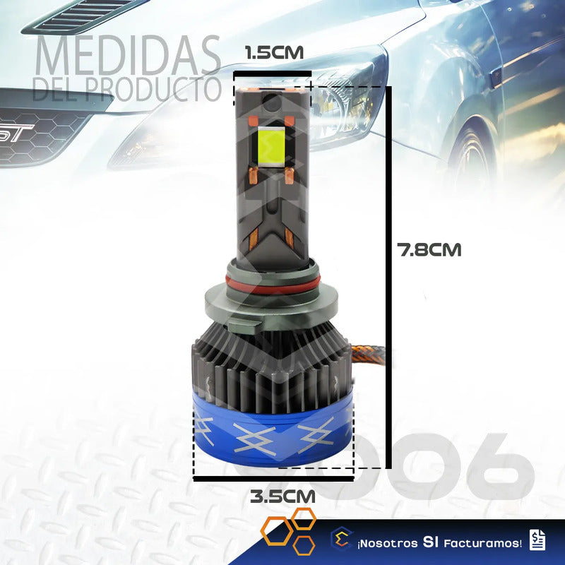 Kit 2 Focos 12 Leds Canbus Ventilador Alta Baja 36,000lm 87w 9006