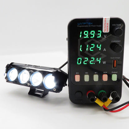 Par De Faros 4 Lupas 24 Leds Auxiliares Bicolor Fijo 10-30v