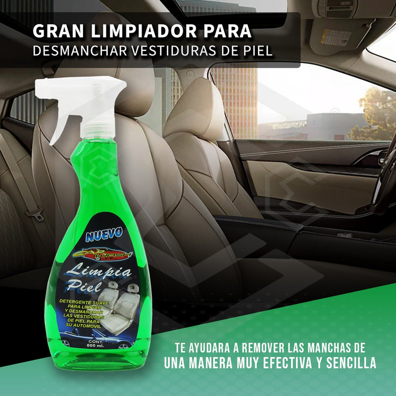 5 Detergente Automotriz Limpiador Vestiduras De Piel 600ml
