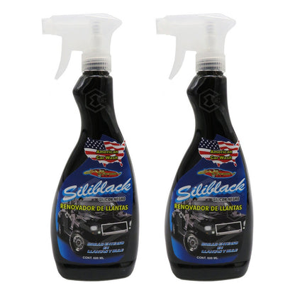 2 Renueva Y Protege Llantas Hules Plásticos Molduras 600ml Negro