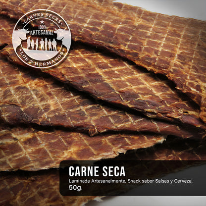 Carne Seca Laminada Artesanal De Res Salsa Cerveza Snack 50g