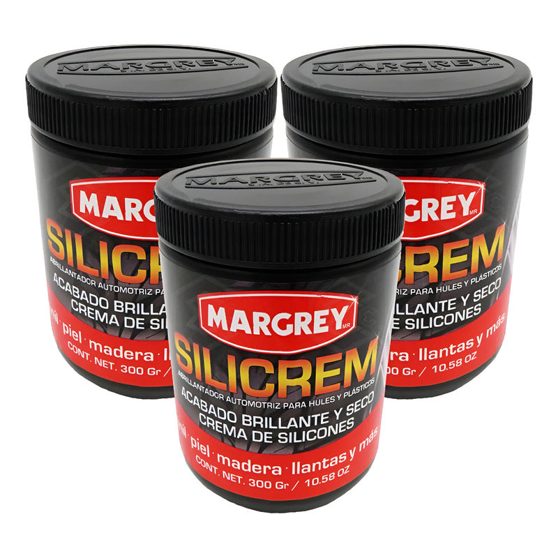 3 Abrillantador Para Llantas Y Plásticos Silicrem W Margrey Blanco