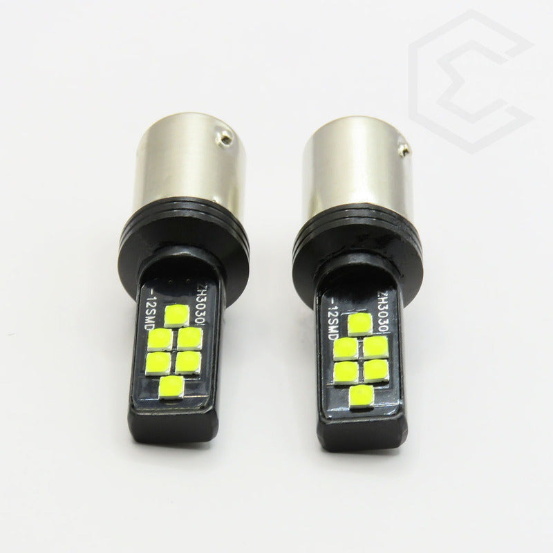 2 Focos 12 Led Canbus Cuarto Stop 12-24v 1156 57 3157  7507