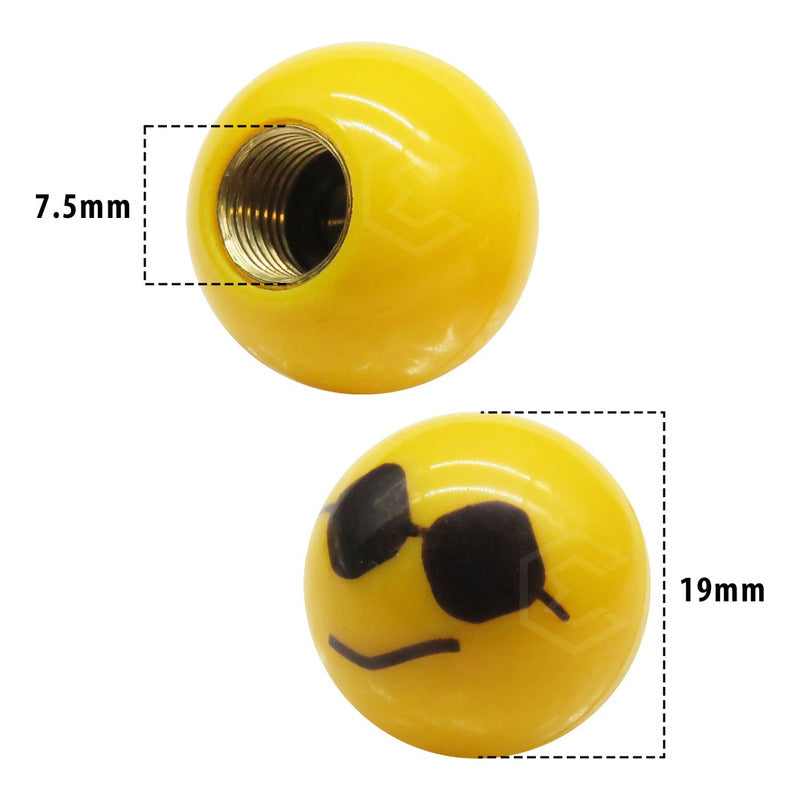 Kit 4 Tapones Cubre Pivote Válvula Emoji Caritas Auto Moto