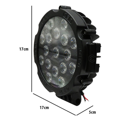 Faro Cree Redondo Universal 21 Led Blanco/ambar Fijo 7'' 24v