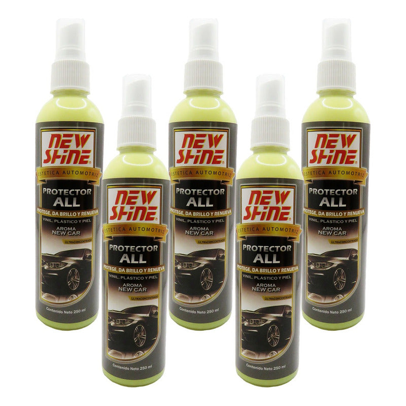 5 Protector All Brillo Renueva Vinil Plastico Piel Aromas