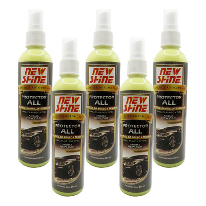 5 Protector All Brillo Renueva Vinil Plastico Piel Aromas